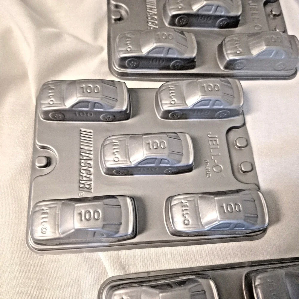Nascar Race Car Jello Jiggler Molds Racing Cars Vintage Lot Set of 3 Party Shots